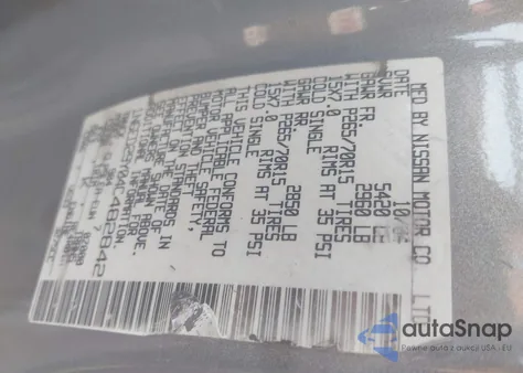 2004 Nissan Frontier Xe-V6 z USA, uszkodzony, nr VIN 1N6ED29Y04C482842